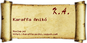 Karaffa Anikó névjegykártya